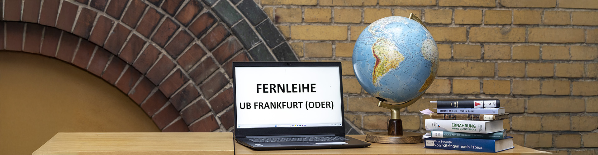 Bildschirmseite UB Fernleihe, Globus
