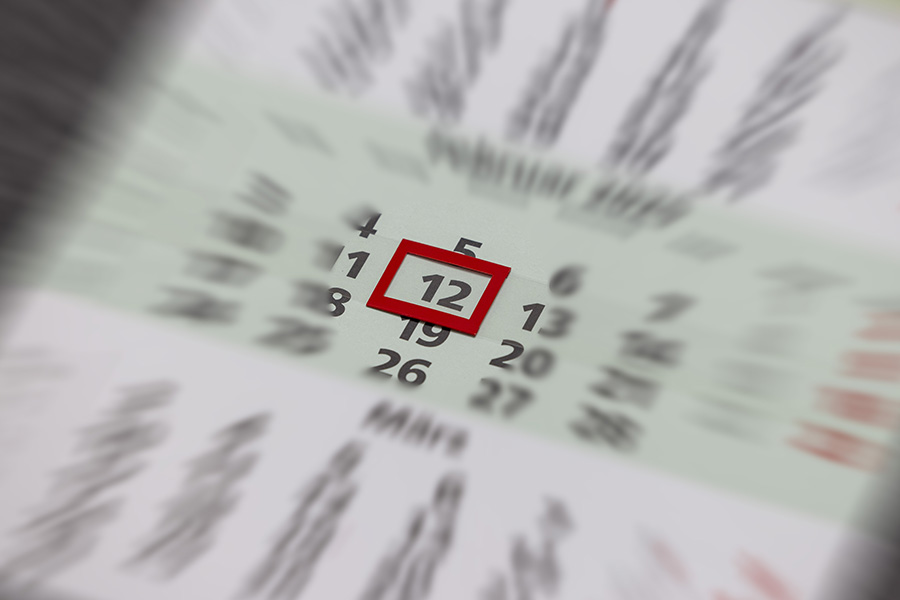 Kalender symbolisch Erledigungsfrist Fernleihbestellungen